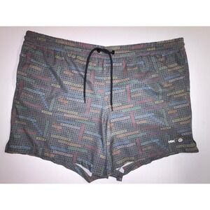 HUMANKIND 2XL Mens Swim Trunks Shorts Gray Word Search Pride Love Print lbgt